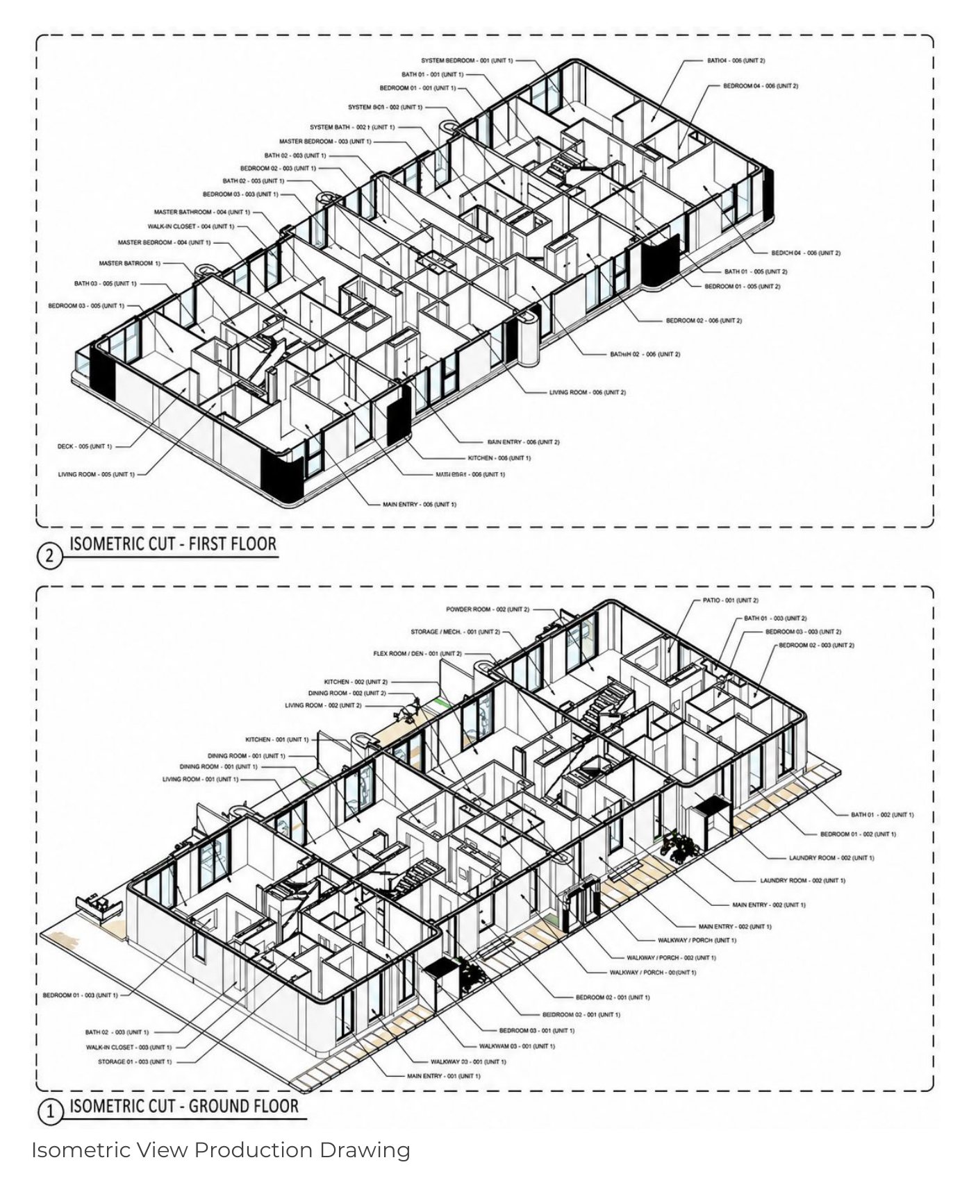Isometric production drawings